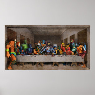 Poster Ele-Man Villains Epic Last Supper