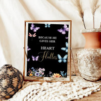 Ele me dá borboletas Chá de panela de flores silve