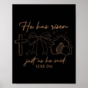 Poster Ele Não Está Aqui Ele Ressuscitou Cruz Cristã Jesu