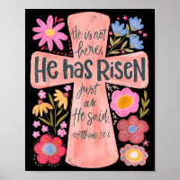Ele Não Está Aqui Ele Ressuscitou Floral Cristão J