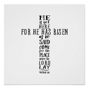 Póster Ele não está aqui porque ele tem Risen como ele 