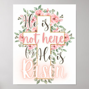 Poster "Ele não está aqui, porque ele tem Risen" Páscoa