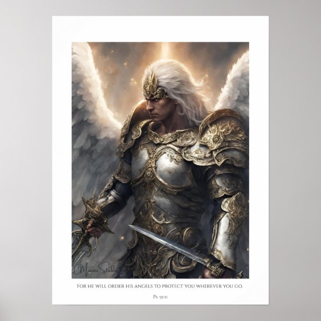 Poster Ele ordena seus anjos. (Frente)