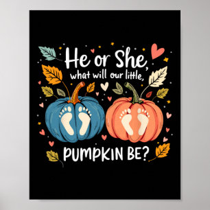 Poster Ele Ou Ela O Que Será O Nosso Pequeno Abóbora No O