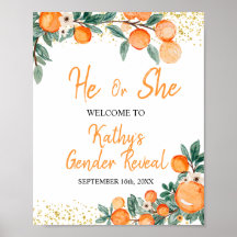 Ele ou Ela Sexo Reveal Orange Little Cutie