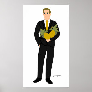 Póster Ele que ama abacaxis