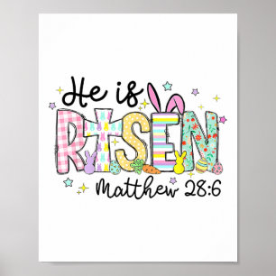 Poster Ele Ressuscitou Jesus Cristão Feliz Páscoa Mulhere