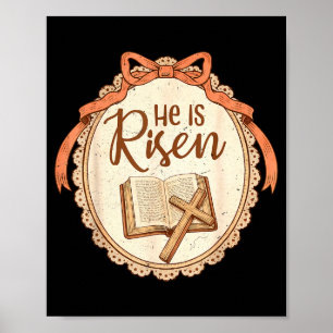Poster Ele Ressuscitou Jesus Cristão Para Mulheres Crianç