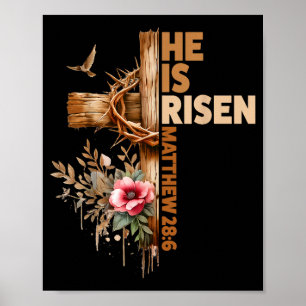 Poster Ele ressuscitou jesus cristão religioso pascoa hom