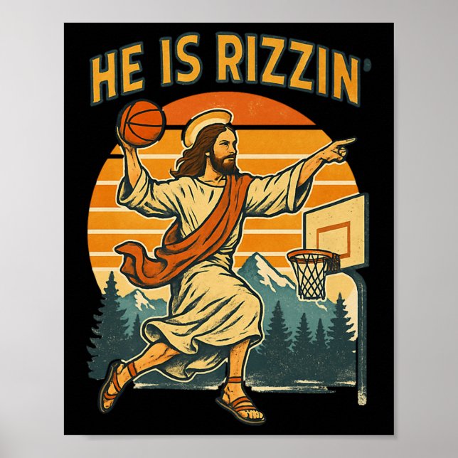 Poster Ele Ressuscitou Rizzin Páscoa Fé Cristã Jesus Ba (Frente)