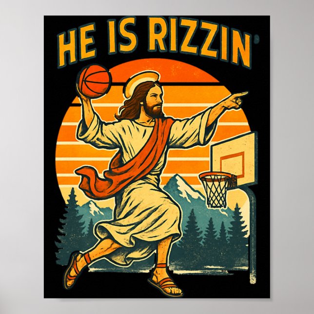 Poster Ele ressuscitou rizzin páscoa fé cristã jesus ba (Frente)