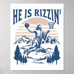Poster Ele Ressuscitou Rizzin' Páscoa Jesus Fé Cristã B