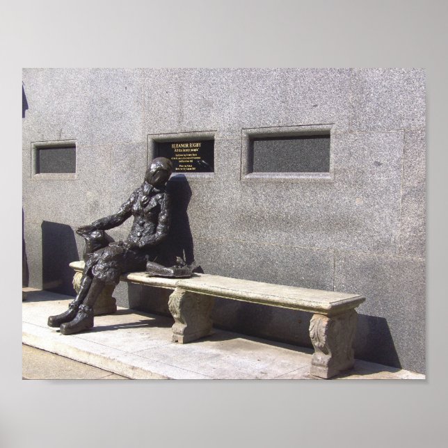 Póster Eleanor Rigby Statue, Liverpool, Reino Unido. (Frente)