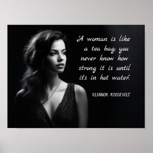 Poster Eleanor Roosevelt "sobre mulheres fortes"