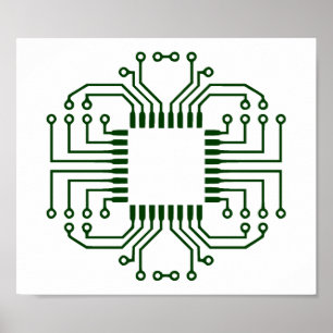 Poster Electric Circuit Board Processor