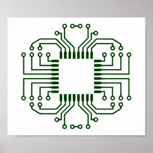 Poster Electric Circuit Board Processor