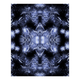 Póster Electric Lightning Mandala Fractal Art