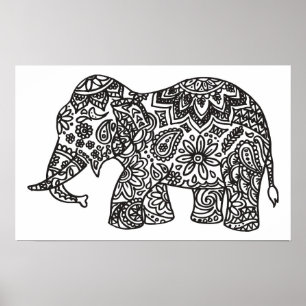 Póster Elefante 2 do Doodle
