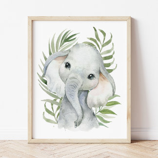Poster Elefante, Animais da Selva, Animais da Savana, Pal