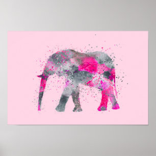 Poster Elefante artística