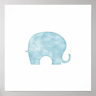 Poster elefante azul