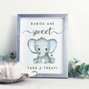 Poster Elefante Bonito toma Chá de bebê tratado