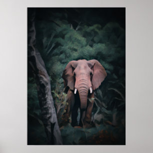 Poster Elefante da Floresta Africana
