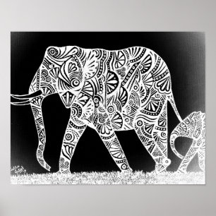 Poster Elefante da mãe