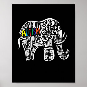 Poster Elefante de Consciência Autismo