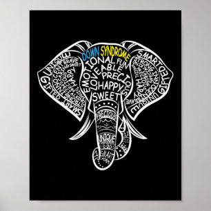 Poster Elefante de Consciência da Síndrome de Down