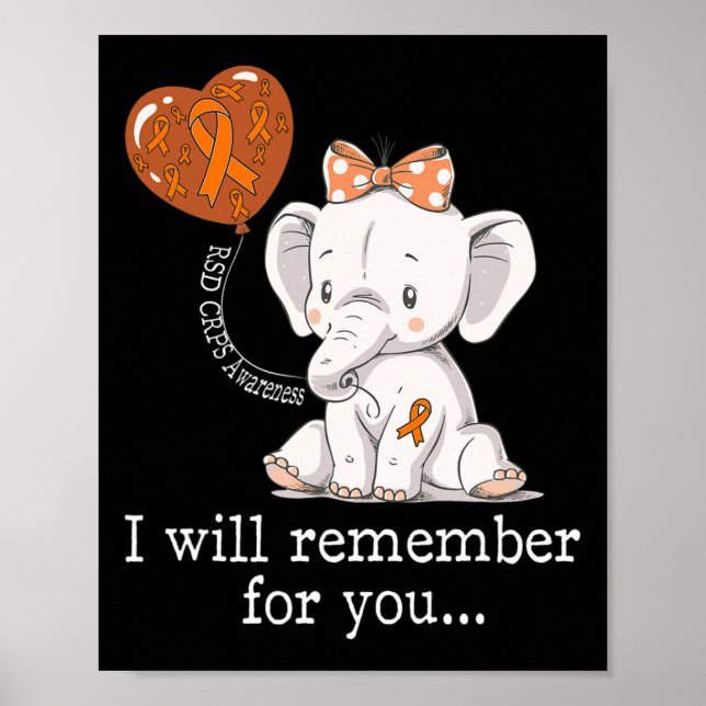 Poster Elefante De Consciência Do Rsd Crps (Frente)