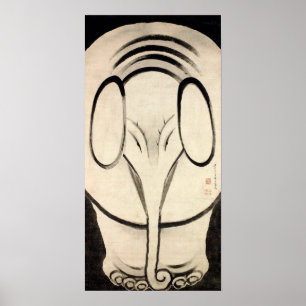 Poster Elefante de Ito Jakuchu