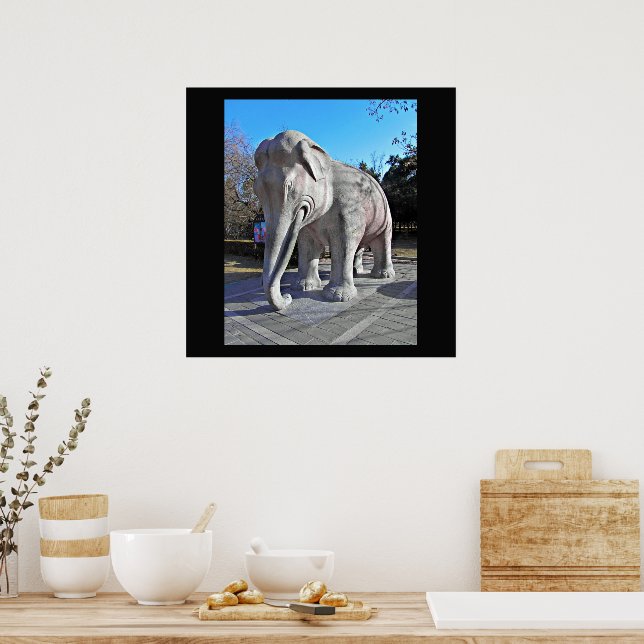 Poster Elefante de Ming Tombs (Cozinha)