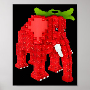 Poster Elefante de Morango