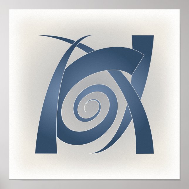 Poster Elefante de pedra azul (Frente)