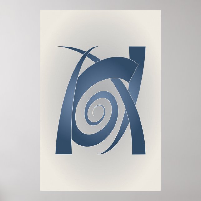 Poster Elefante de pedra azul (Frente)