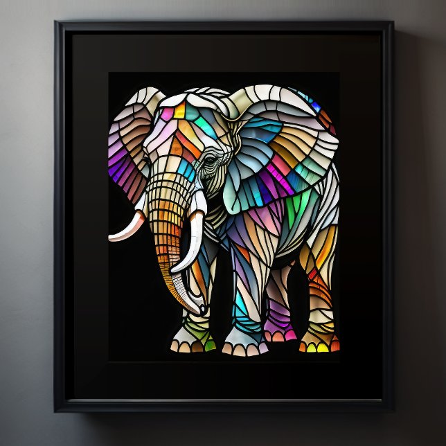 Poster Elefante De Vidro Com Aquarela (Criador carregado)