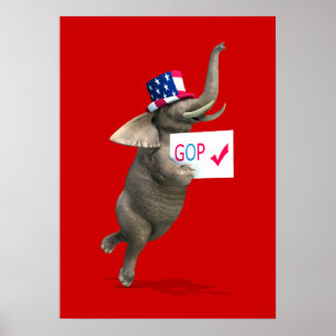 Poster Elefante do GOP