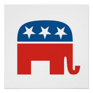 Póster elefante do partido republicano dos estados unidos
