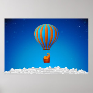 Póster Elefante do vôo