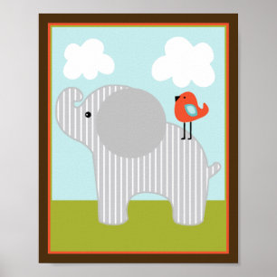 Poster Elefante dos animais dos animais selvagens com o