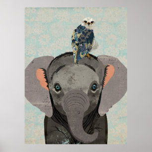 POSTER ELEFANTE E FALCON