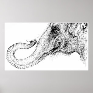 Póster Elefante fiel a 100% por Inkspot