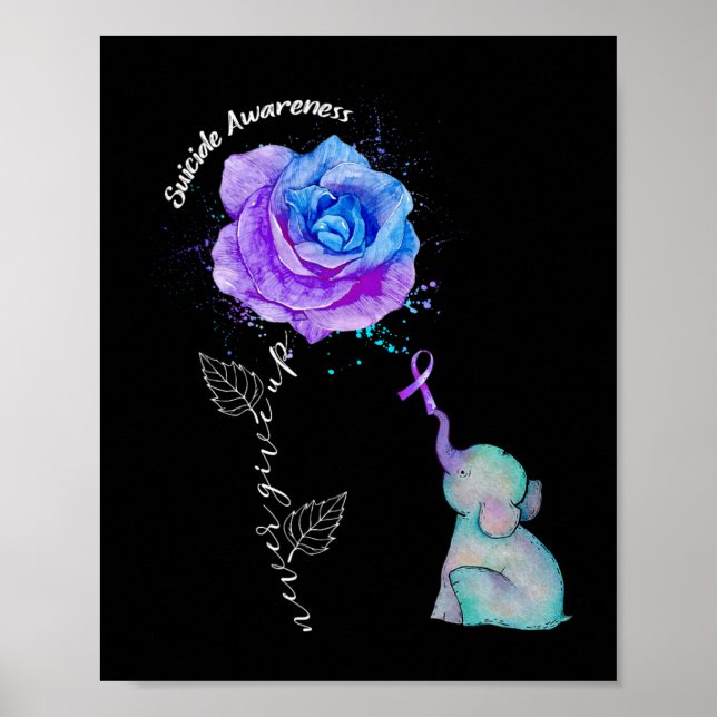 Poster Elefante Flor para Prevenção ao Suicídio (Frente)