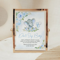 Elefante Floral Azul Não Diga Bebê