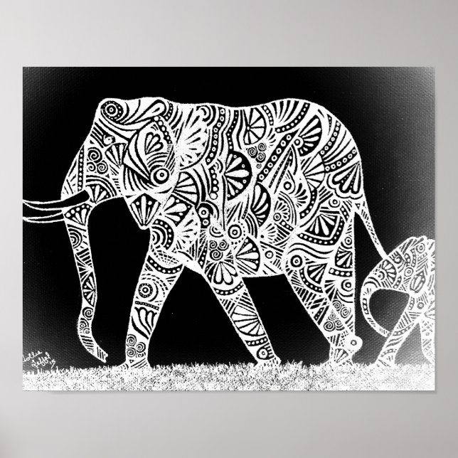 Poster Elefante-Mãe (Frente)