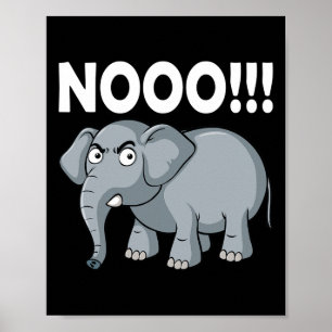 Poster Elefante Não! Diga Não E Salve A Conserva Elefante