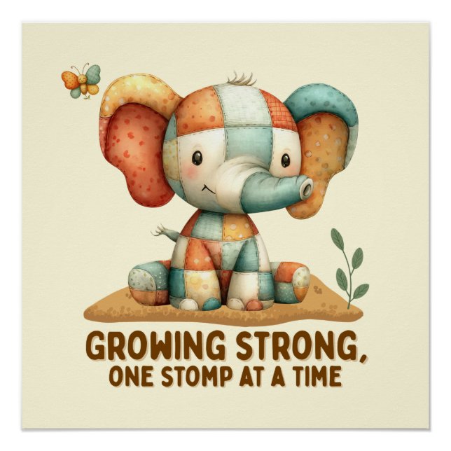 Póster Elefante Patchwork “Crescendo Forte (Frente)
