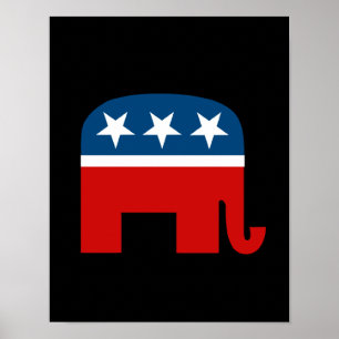 Póster Elefante republicano