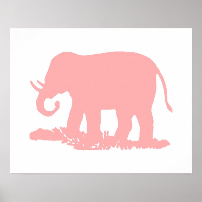 Poster Elefante Rosa (Frente)